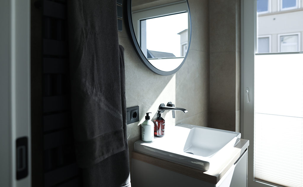 Lehmann Apartment 2 Zimmer mit Balkon Badezimmer